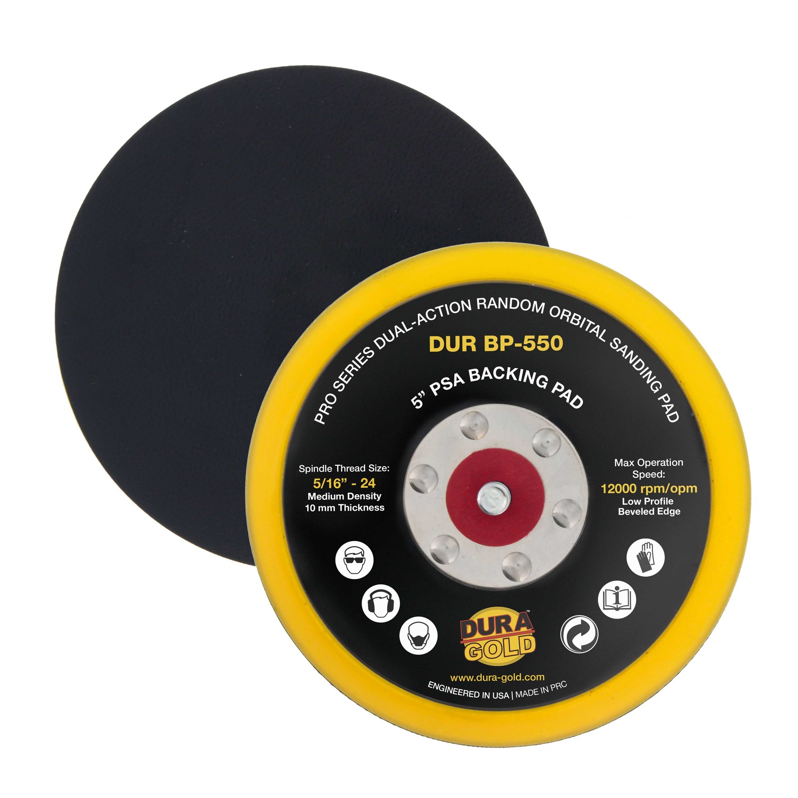 5" PSA DA Sander Backing Plate Pad, Flexible, Dual-Action Random Orbital Sanding