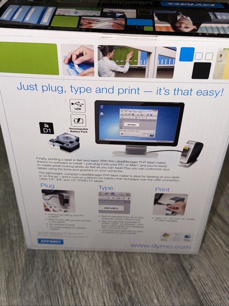 DYMO LabelManager Plug N Play Label Maker for PC or Mac P/N:1768960