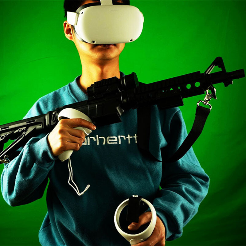 VR Headset Controller Game Shooting Gun Double Handle for Oculus quest 2