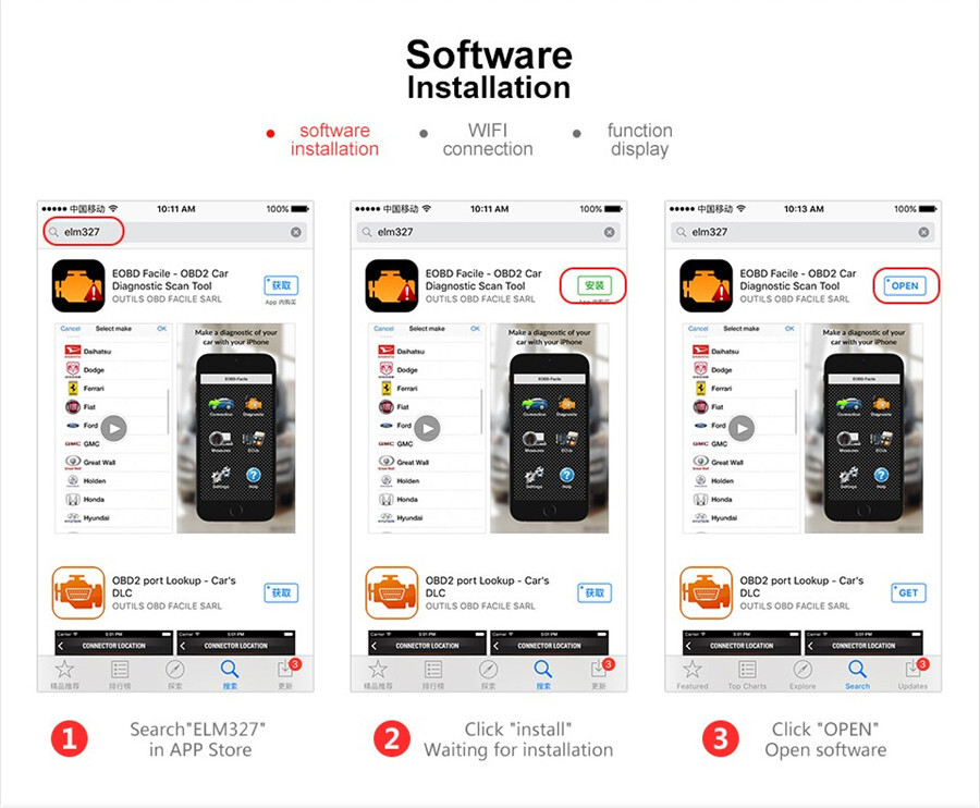 OBD2 OBDII WIFI Adapter Auto Scanner Tool Super Mini Car Diagnostic Testing Tool