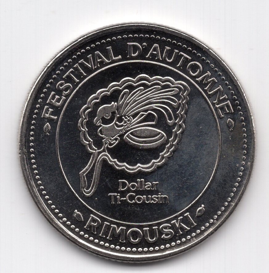 1986 Rimouski Quebec $1 Trade Dollar Token Canada