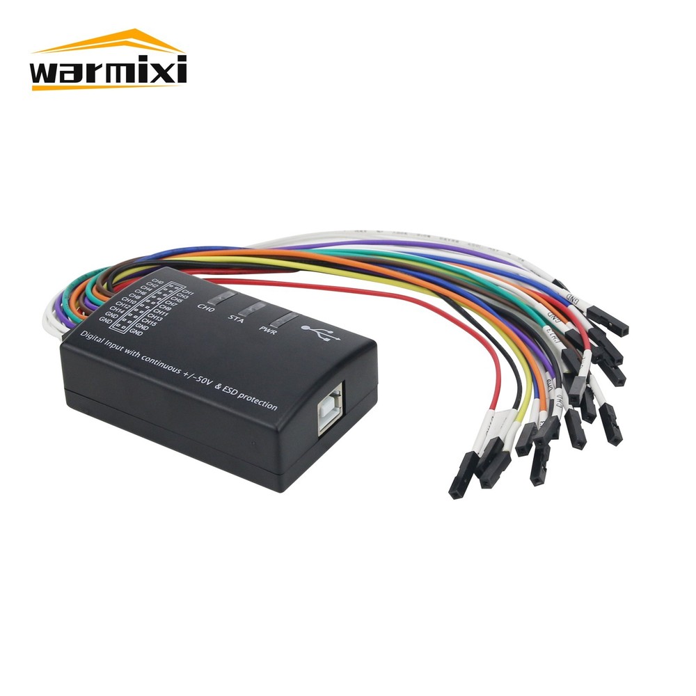 Mini 16 Logic Analyzer USB 100M Max Sample Rate 16CH 1.1.34 Fit 1.2.10 Software