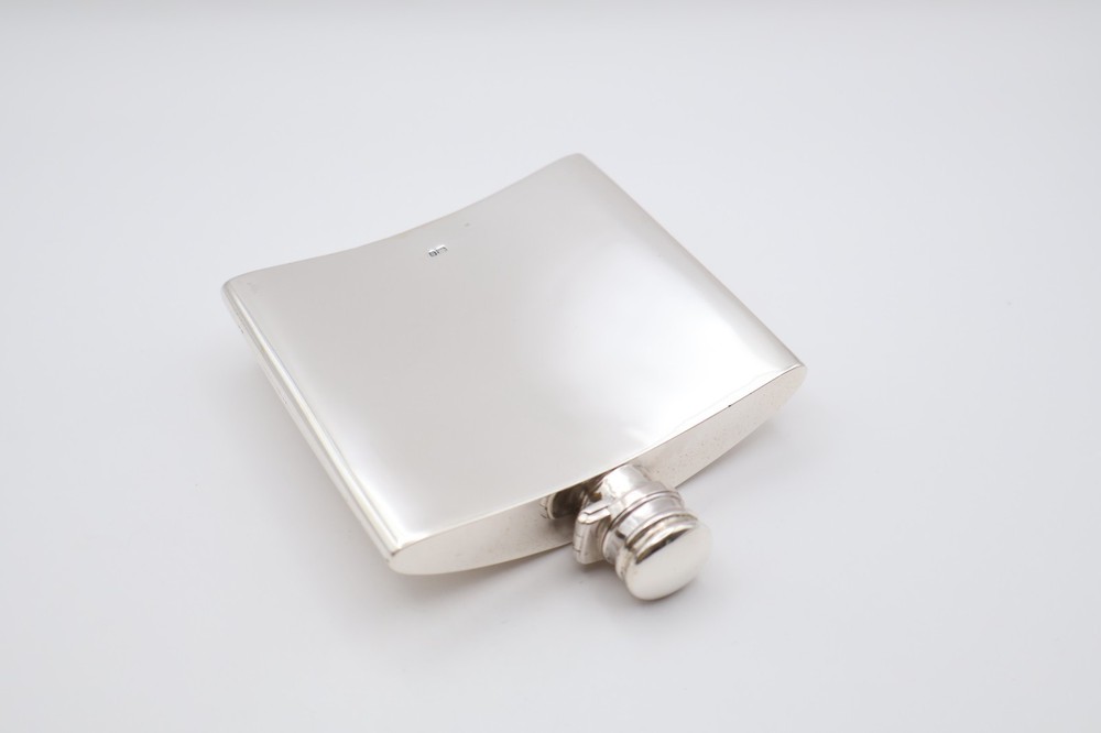 Quality Antique Solid Silver Hip Flask Hallmarked Birmingham 1892