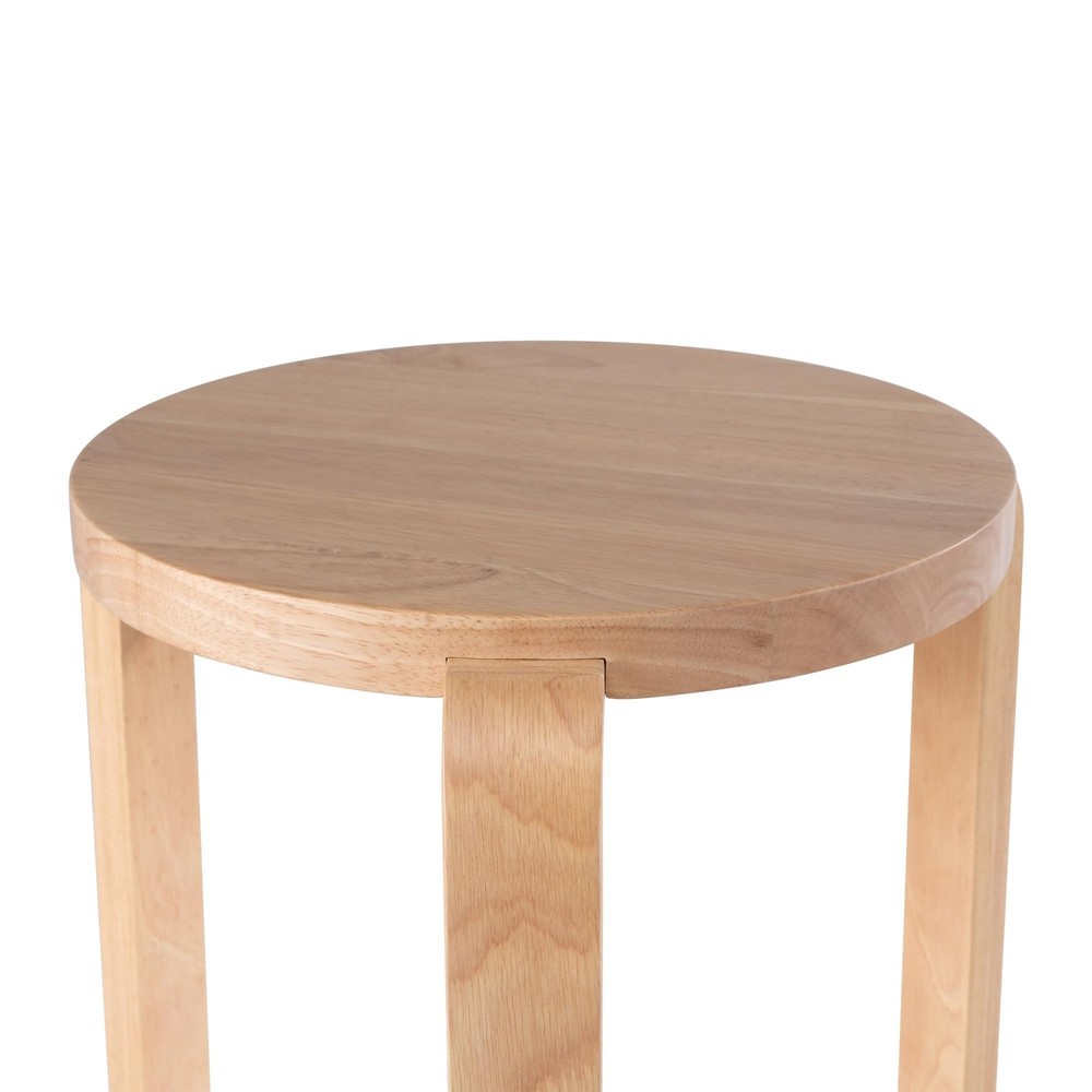Mateo Round Backless Stacking Stools - Set of 2 - Blonde Oak