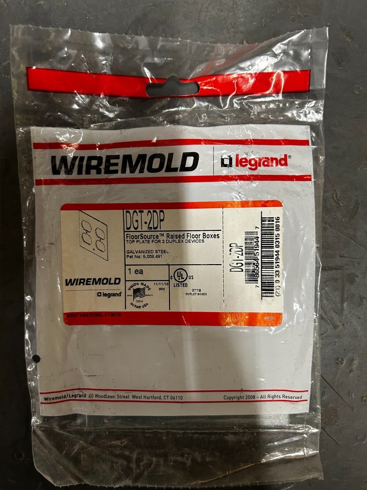 WIREMOLD RAISED FLOOR BOX # DGT-2DP