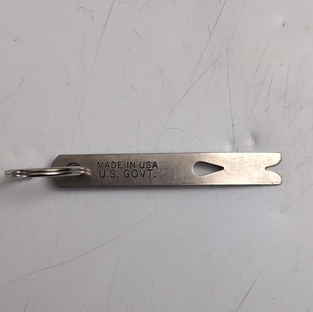 Mini Prybar Tool Keychain Silver Made in USA