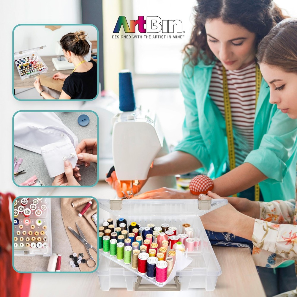 Super Satchel Thread Box - Versatile Thread Storage for Sewing, Embroidery, a...