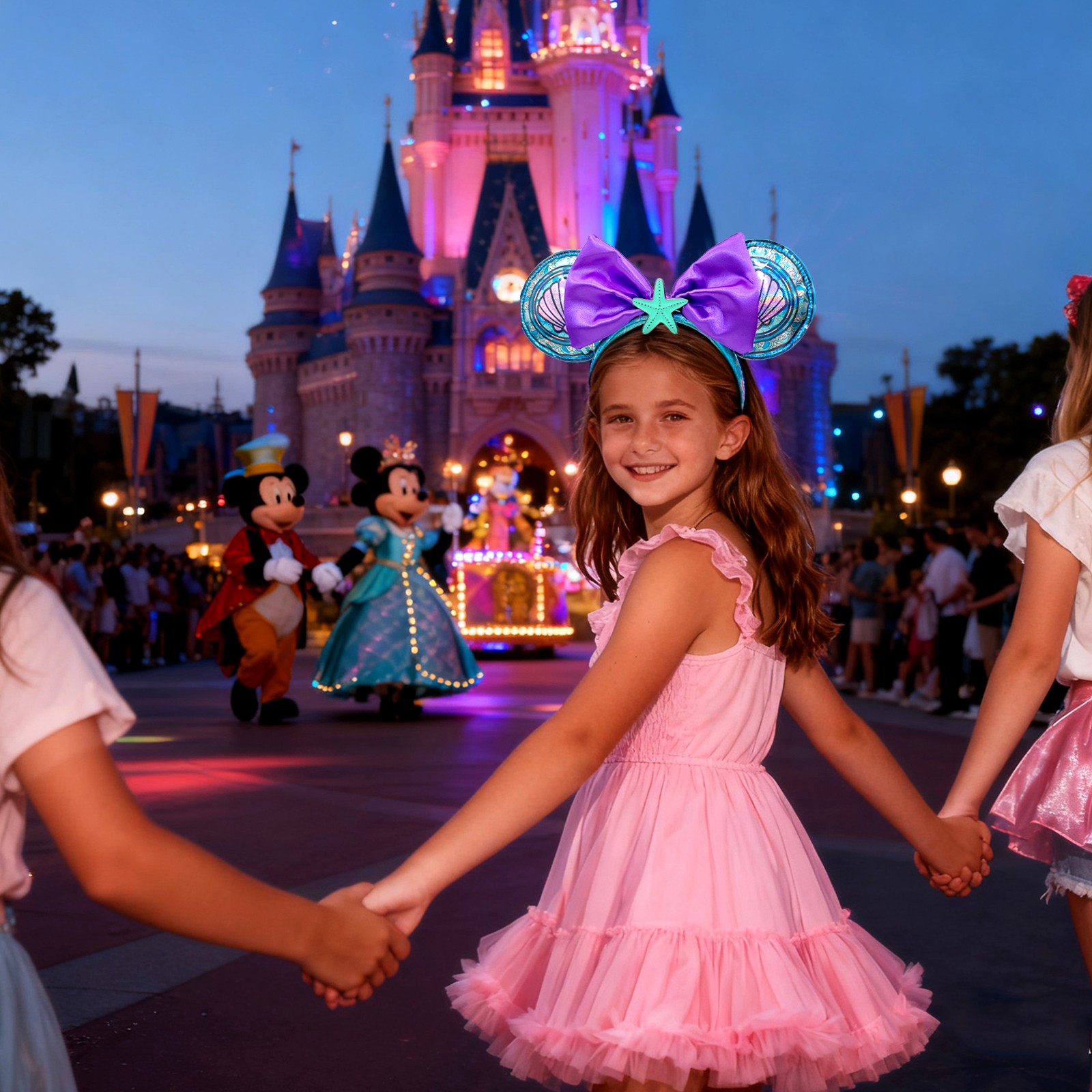 Disney- Loungefly The Little Mermaid Ariel Ear Princess Stained Glass Headband