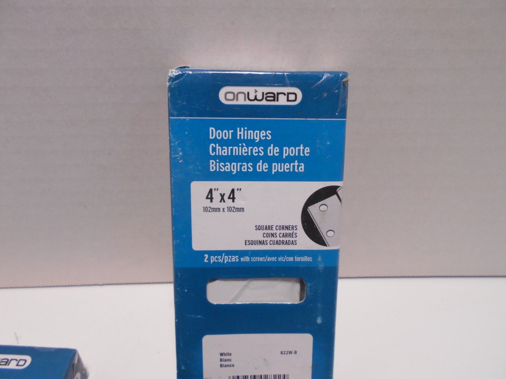 Onward Full Butt Hinge, 4" x 4" White 822 W-B  5 Pair