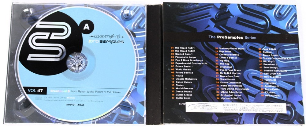 Zero-G Pro Samples 47 Breakbeat 3 Sample/Sound Library/Sampling Double CD