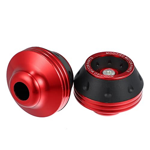 Pair Motorcycle Wheel Front Fork Frame Sliders Falling Protection Universal Red