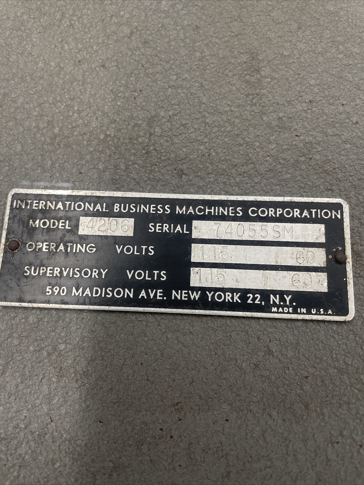 Vintage Retro Fire Alarm Signal Panel 4206 IBM Slate Back CLEAN! VERY RARE!