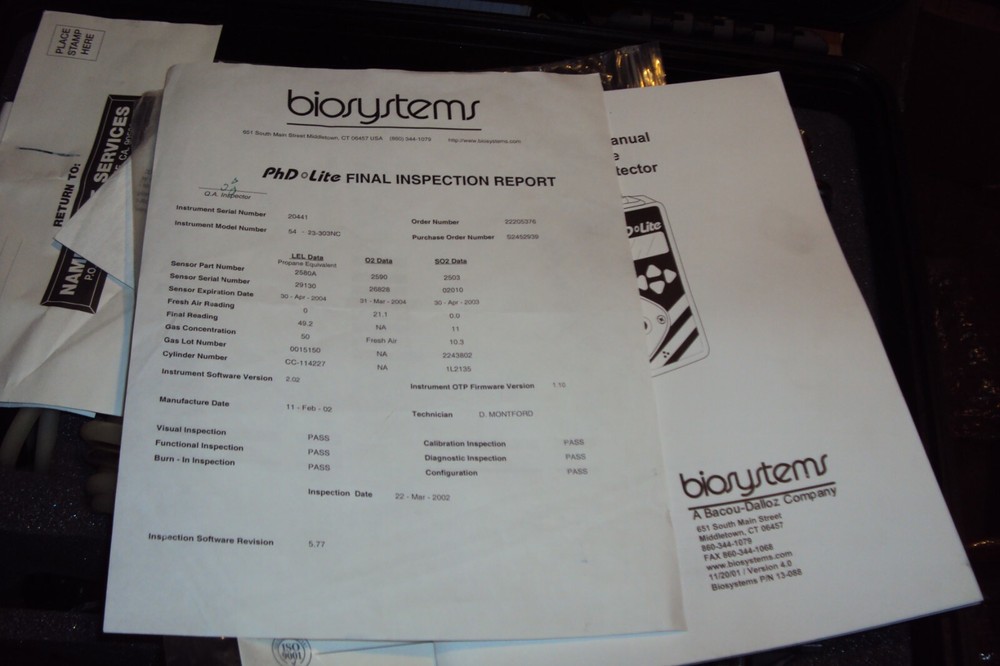 Biosystems 5134 CONFINED SPACE KIT .