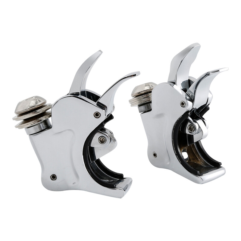 Pair 39mm Fork Quick Release Windshield Clamps For Harley Dyna Super Wide Glide