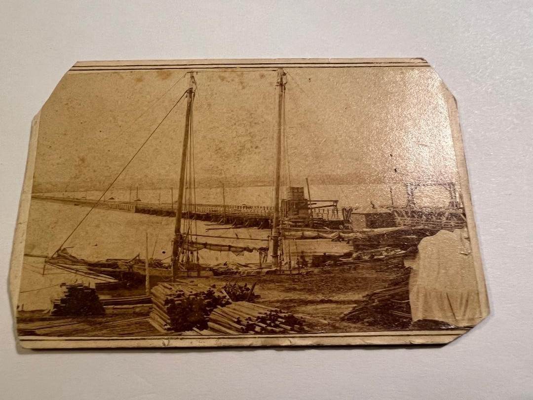 Civil War Brady CDV the Long Bridge at Washington