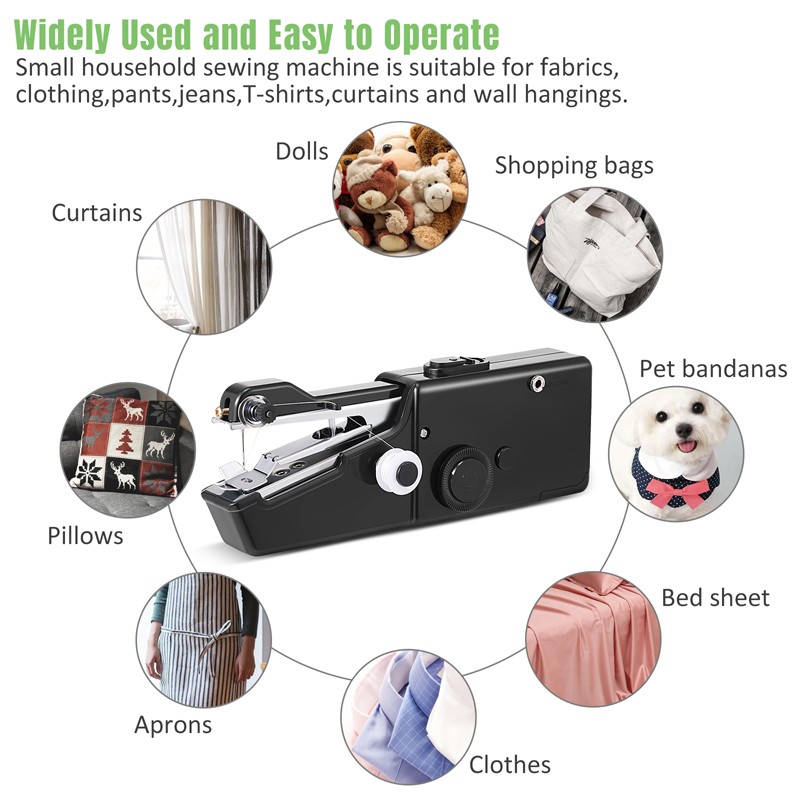 1Set New Cordless Handheld Mini Sewing Machine Portable Fast Simple Operation