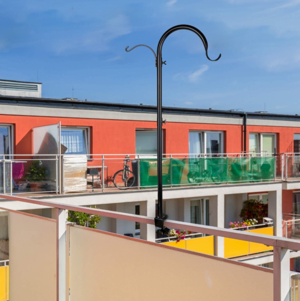 WOSIBO 4 Pack Three Span Deck Hook, 37 Inches Deck Bird Feeder Pole, Hanging ...