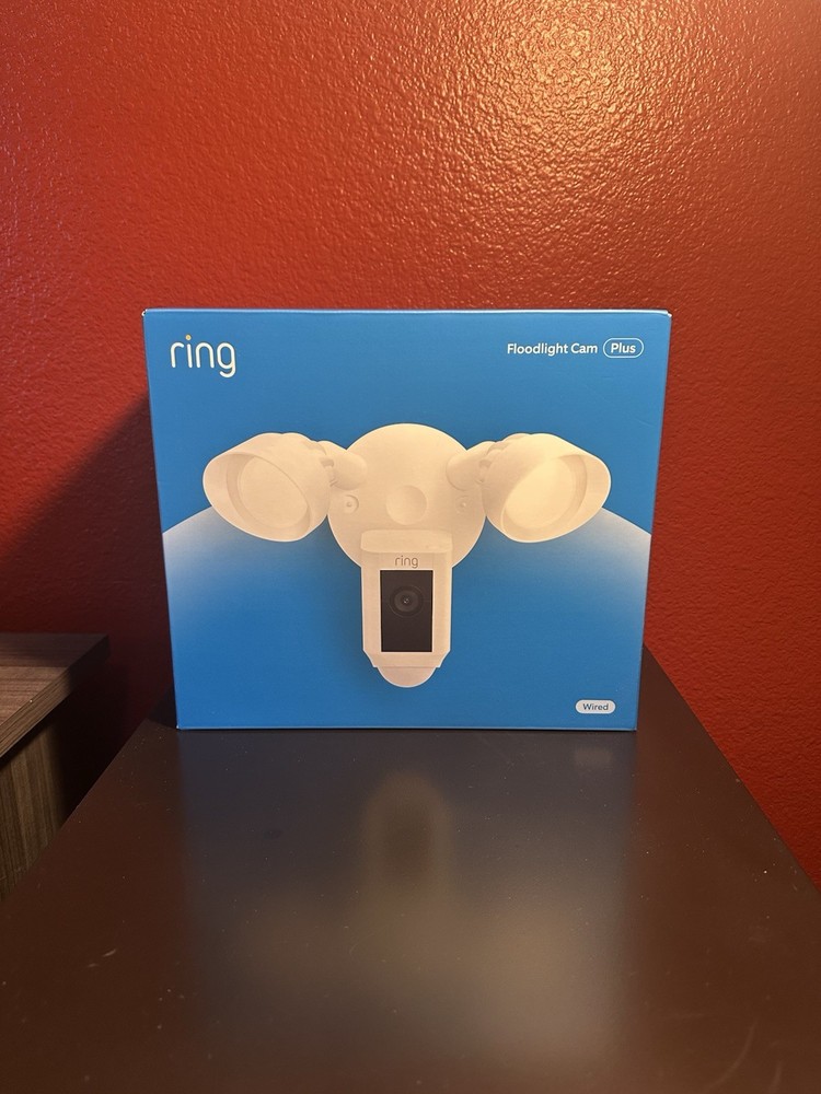 Ring Floodlight Cam Wired Plus Surveillance Camera - White