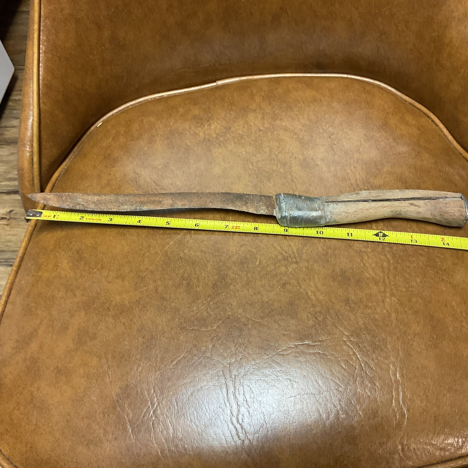 Unmarked Vintage Old Knife with Wire Wrapped Handle, Used