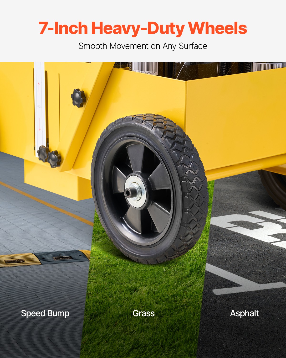 VEVOR Striping Line Marking Machine 220 lbs Capacity 4-Wheel Striping Machine