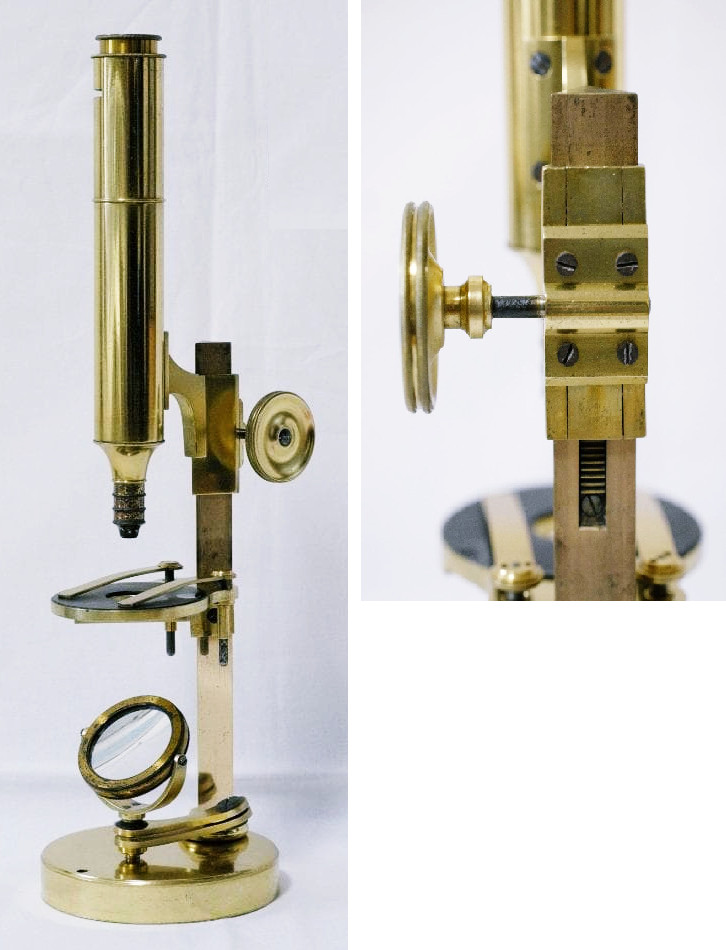 Antique Microscope No. 12: Simon Plössl's "Achromatic" Microscope Height 34 cm