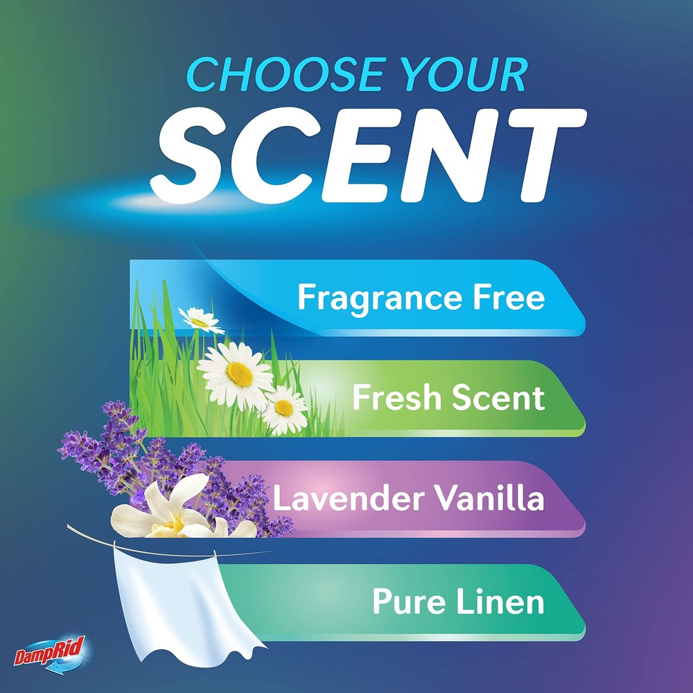 DampRid 11oz 6-Pack Fresh Scent Refillable Moisture Absorber - Odor Eliminator