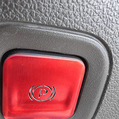 Red EPB Brake Button Ring Trim - Compatible with Chevy