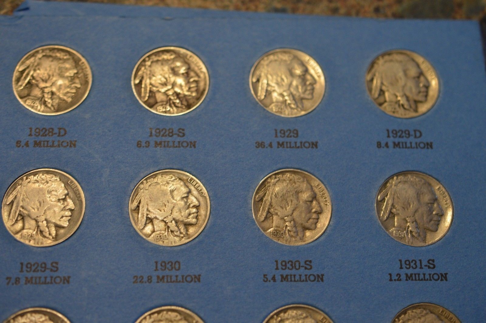 STUNNING RARE BUFFALO NICKEL COLLECTION 1913-38! 10 SEMI-KEYS! 44 COINS!