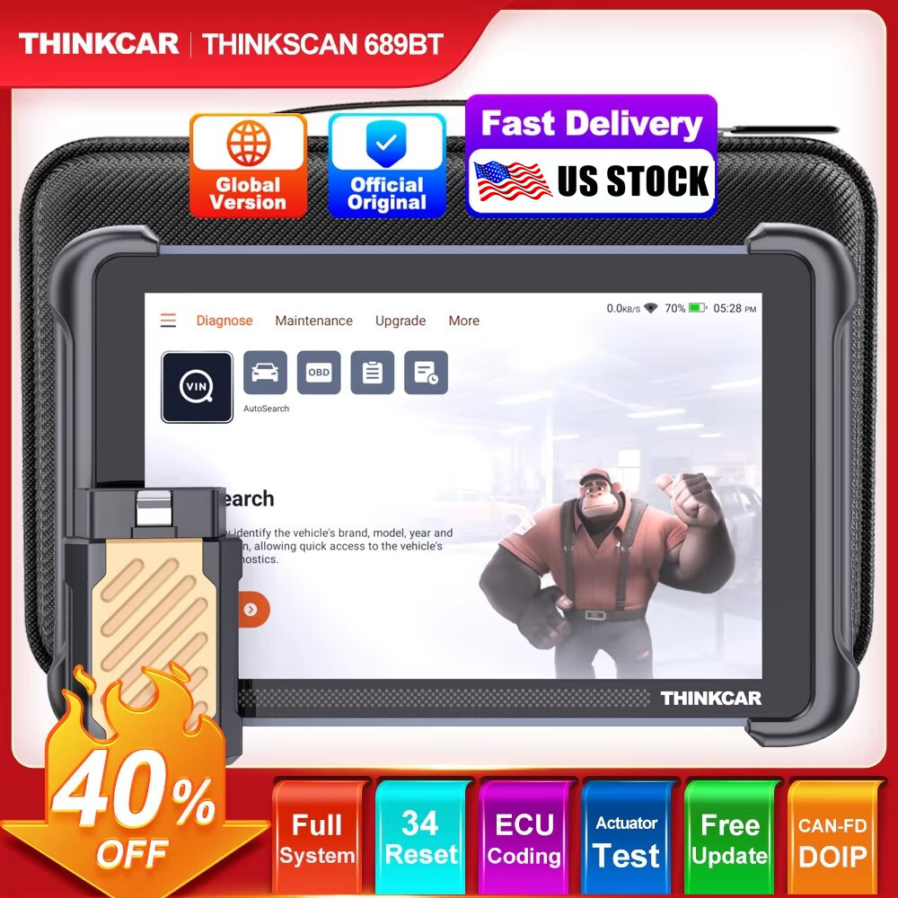 ThinkScan 689BT Auto All Systems Bidirectional OBD2 Scanner Diagnostic Scan Tool