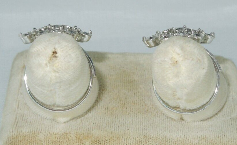 2 Ring Blanks Settings Cabochon Adjustable silver Plated Brass NEW 85V