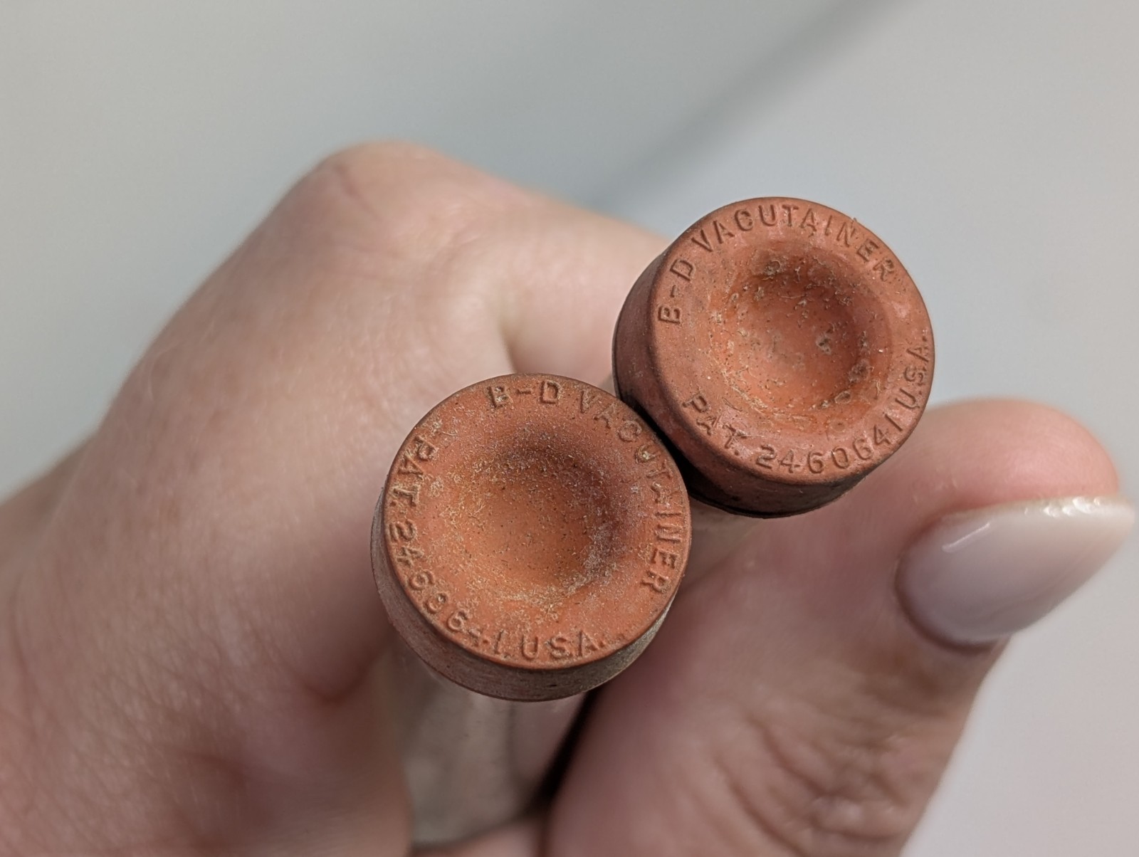 Lot of 7 B-D Luer Lock Multi Fit Glass Hypodermic Syringes NEW ORLEANS HOSPITAL