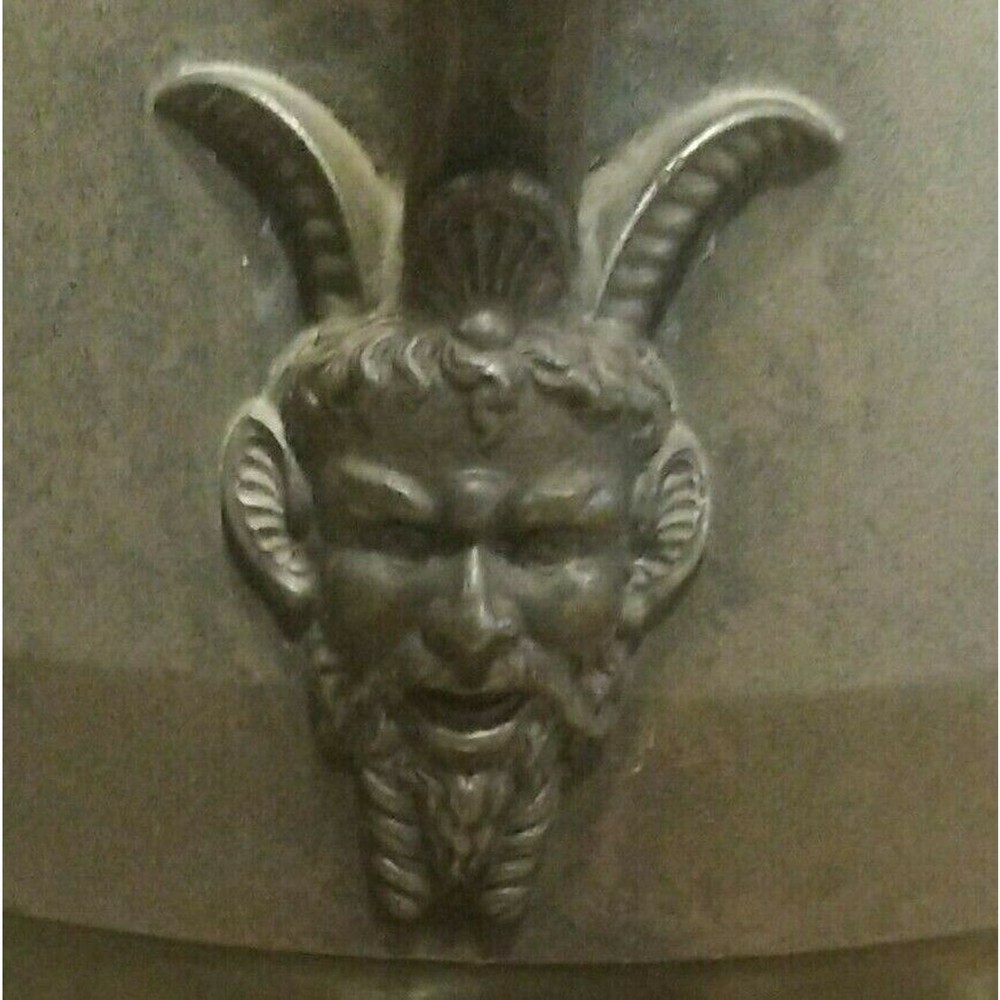 Meridian B Co Silver Plate Devil Pitcher Ceramic Liner 1868 Victorian 13.5"