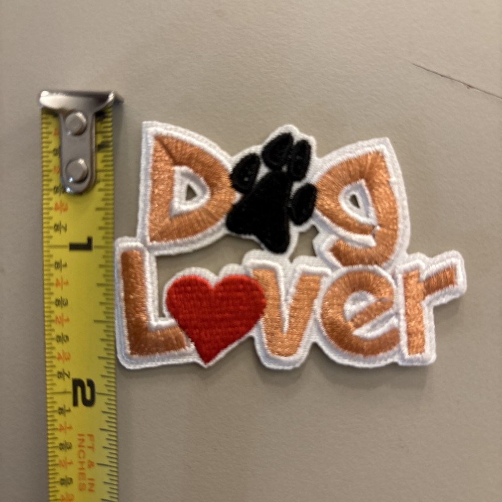 Dog Lover - Embroidered Iron on Patch