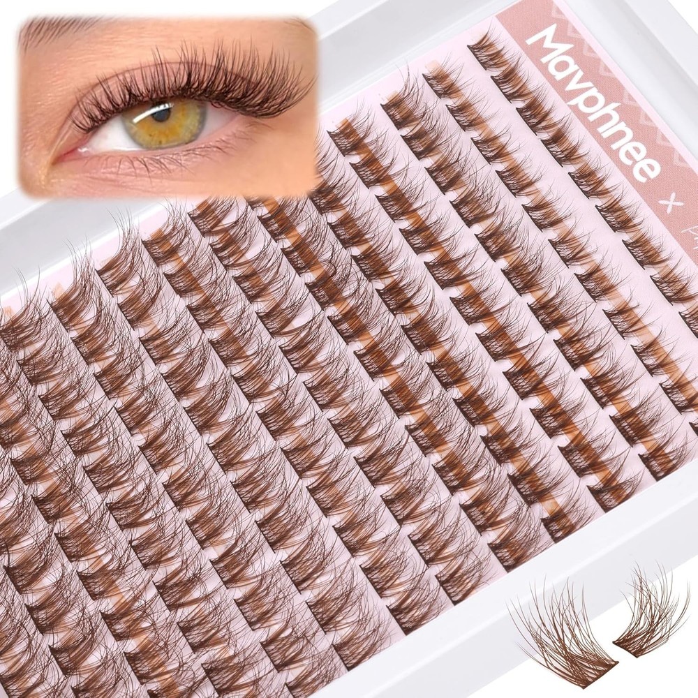 Brown Lash Clusters Natural Extensions Wispy Eyelash 154