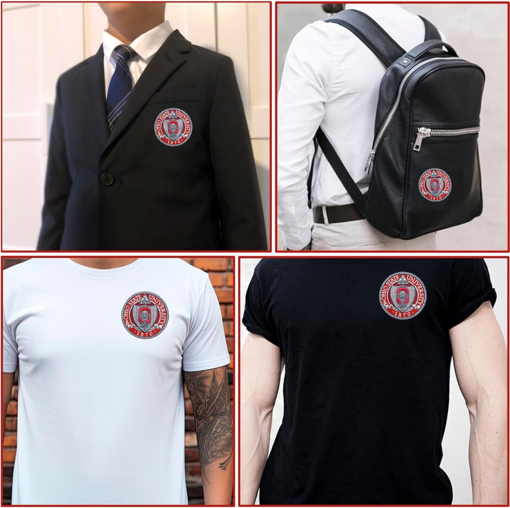 Ohio State University Logo Iron On Patch - Sew Patch - Embroidered Patch 4"x4"