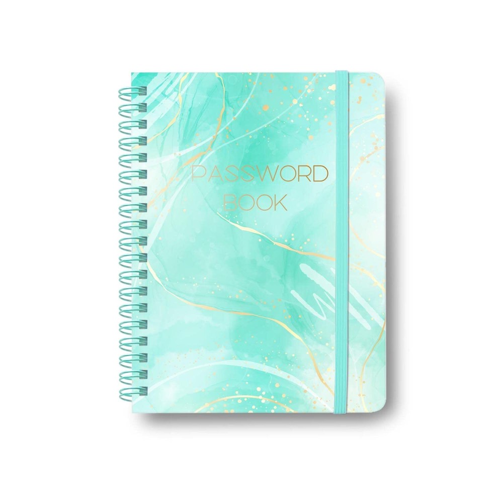 Password Book with Alphabetical Tabs - Spiral Password Notebook for Internet