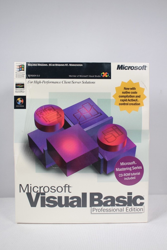 Microsoft Visual Basic Professional Edition Version 5.0 Academic BRAND NEW SEALE