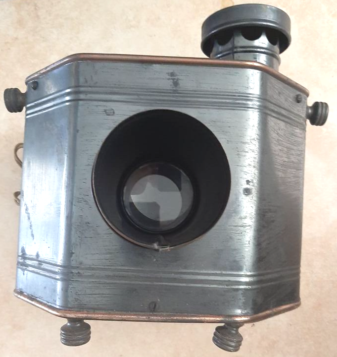 Vintage All Original Metal Postcard Projector with adjustable front Lens