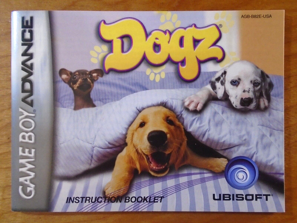 Dogz Nintendo Game Boy Advance Manual Only ~ Instruction Booklet