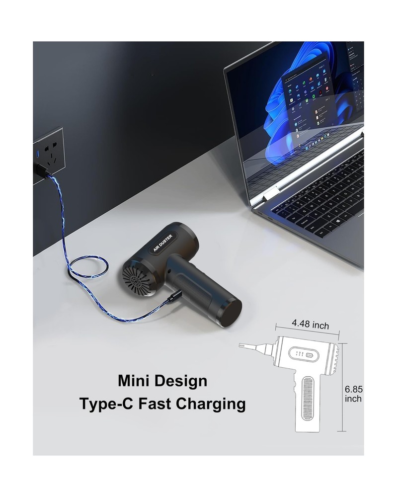 LIHAN Compressed Air Duster,Dust Cleaner for Car,Computer,Keyboard,... Fast Ship