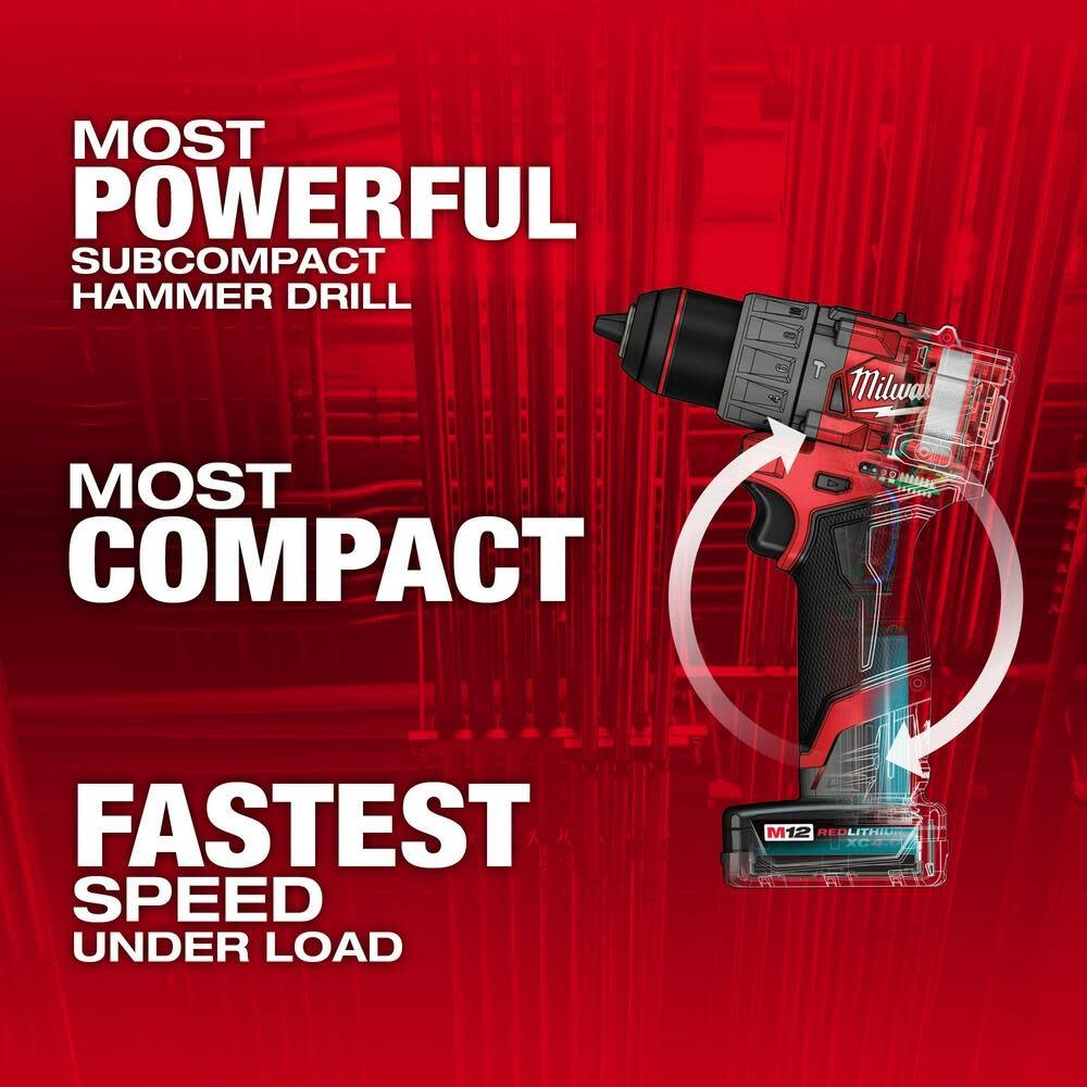 Milwaukee M12 Fuel 1/2Inch Hammer Drill/driver Kit