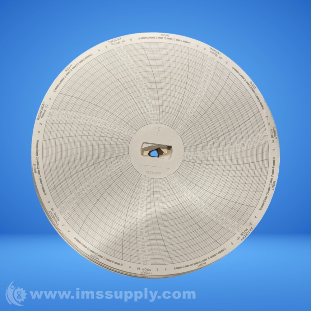 Supco S20120F7 7-Day Temperature Chart FNOB