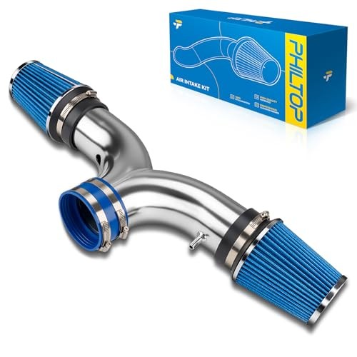3.5" Cold Air Intake Kit System Compatible with 2002 2002-2007 Ram 1500 Blue