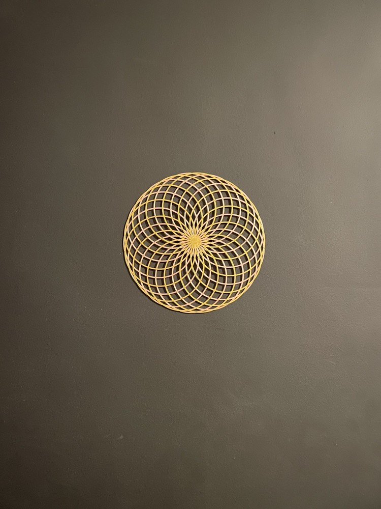 Stardust Torus Vortex Grid 10" Wide, 4mm Thick: Sacred Geometry Healing Grid
