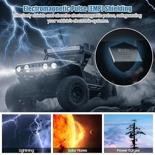 Plug-and-Play EMP Vehicle Protection with Indicator Light, Lightning Solar