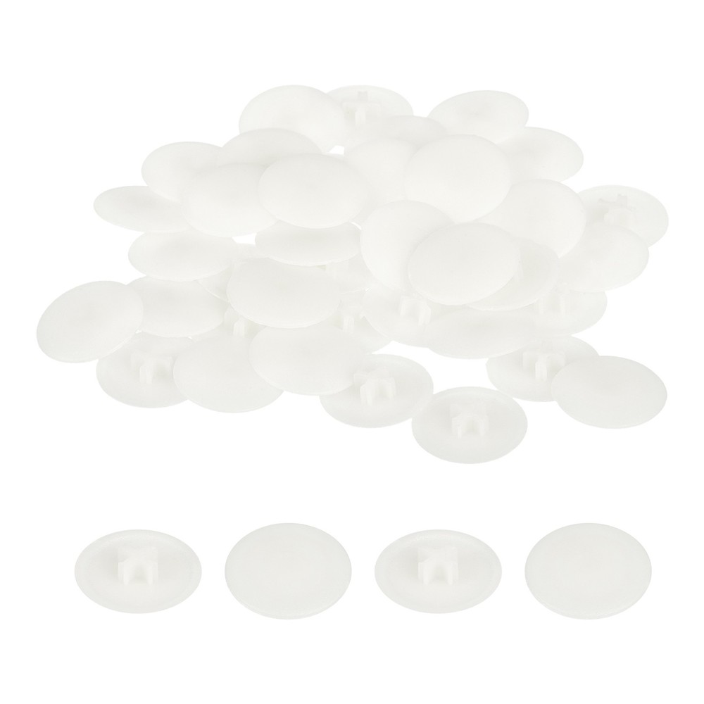 100PCS Screw Cap Covers, 17mm Plastic Screw Decorative Caps, Warm White