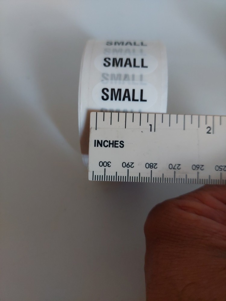 Small Mediam Large Clothing Size Strip Labels