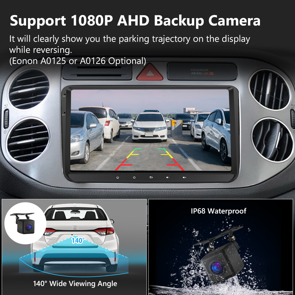 Octa Core 9" Android Car Stereo Radio CarPlay GPS DSP For VW Jetta Passat Golf 6