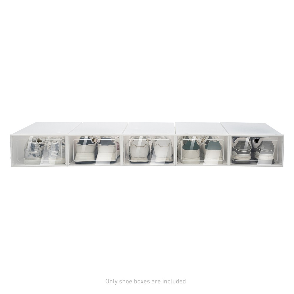 20 Shoe Boxes Foldable Shoe Storage Box PP DIY Install Stackable Storage Box