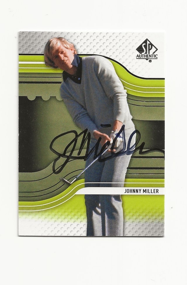 JOHNNY    MILLER     GOLF     AUTOGRAPHED    CARD